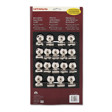 X-ACTO® Bulldog Magnetic Clips, 0.44", Nickel-plated, Silver, 18-box freeshipping - TVN Wholesale
